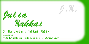 julia makkai business card