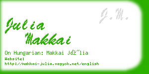 julia makkai business card